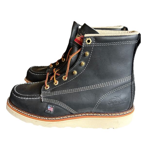 THOROGOOD AMERICAN HERITAGE MOC TOE WEDGE 6" WORK BOOTS 814-6201 - Size 7D - Picture 1 of 9